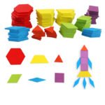 155 Piece DIY Wooden Creative Shape Tangram Montessori Educational Learning 3D Jigsaw Puzzle Games Toys Kids Children Boys Girls - Image 2