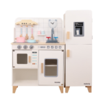 Best-Selling Children's Wooden Simulation Sound and Light Refrigerator New Kitchen Toy Manufacturer Direct Sale for Boys Girls