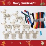 Christmas DIY Crafts Set Cross Stitch Pendant Keychain Party Decoration Boxwood Handmade Tree