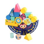 Wooden Educational Toys Kids Cartoon Animal Balance Stacked Building Blocks DIY Combination Desktop Toys Puzzle Game Wholesale