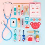 New Style Wooden Toy Doctor Tools Kids Educational Wooden Toys Dentist Set Wooden Simulation Dentist Set for Kids