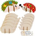 Hot Sale Animal Decoration Crafts Wood Chip Set for Christmas DIY Wooden Decoration