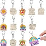 Hot Sell 36pcs Set DIY Coloring Children's Dessert Keychain Wooden Craft Party Gift & Imagination-creative Educational Toy