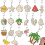 Hot Sell 36pcs Set DIY Coloring Children's Keychain Wooden Craft Party Gift
