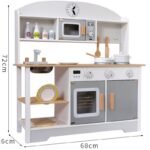 Kids Pretend Cooking Game Children Wooden Mud Kitchen Toy Play Set