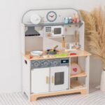 Kids Realistic Kitchen Play Set with Stove and Utensils Pretend Play Kitchen Toy for Children Educational Role Play