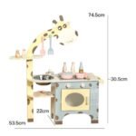 Montessori Educational Toys Blue Giraffe Kitchen-Direct Sale From Manufacturer Wood Material for Boys Girls