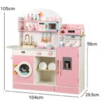 Multifunctional MDF Preschool Metal Play Set with Wooden Kitchen Toy Sets Educational Simulation