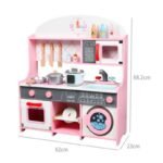 New Pink Modern Japanese Kitchen Multi Function Educational Children Simulation Wooden Pretend Play Toys