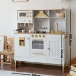 Wooden Coffee Kitchen Play Set Toy for Kids Educational Preschool Use Unisex