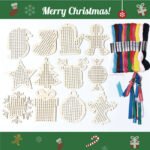 Original Manufacturer Christmas Tree Wooden Cross Stitch Decoration Kits DIY Wooden Bookmark Cross Stitch Beginner Kits