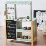 Play Kitchen for Kids Premium Wooden Toy Kitchen Pretend Role Play Toddler Drawing Board Toys
