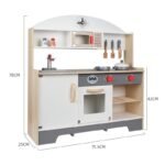 Pretend Wooden Big Kitchen Toy Food Game Simulation Cooking Play Set Toy Wooden Pretend Role Toy Wooden Kitchen Play Set