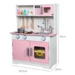 Wooden MDF Artificial Play House Kitchen Toy Set Small Tableware Stove Preschoolers Baby Girls Kid-Friendly