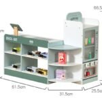 Wooden Mini Corner Market with Accessories Scene Simulation Role Play Set for Girls Boys