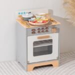 Wooden Mini Kitchen Set for Toddlers Play House Refrigerator Washing Machine Stove for Simulation Pretend Play Preschool