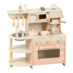 Wooden Play Kitchen Set Kid Toddlers Kitchen Play Set With Washing Machine Toy Kitchen Set for Girls and Boys