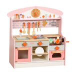 Wooden Pretend Play Kitchen Toys Educational Montessori Toys for Children Play House Barbecue Cooking Sets Toys for Kids Gift