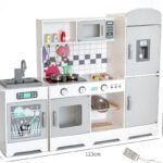 Wooden Water Emitting Sound and Lighting Simulation Stove Cooking Set Pretend Toys
