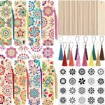 92 Pcs DIY Wood Bookmarks Kit Includes 36 Unfinished Blank Bookmarks for Teachers Students Bible Activities Back to School - Image 2