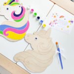 Christmas Tree Pendant unicorn Pendant Wooden DIY Chip