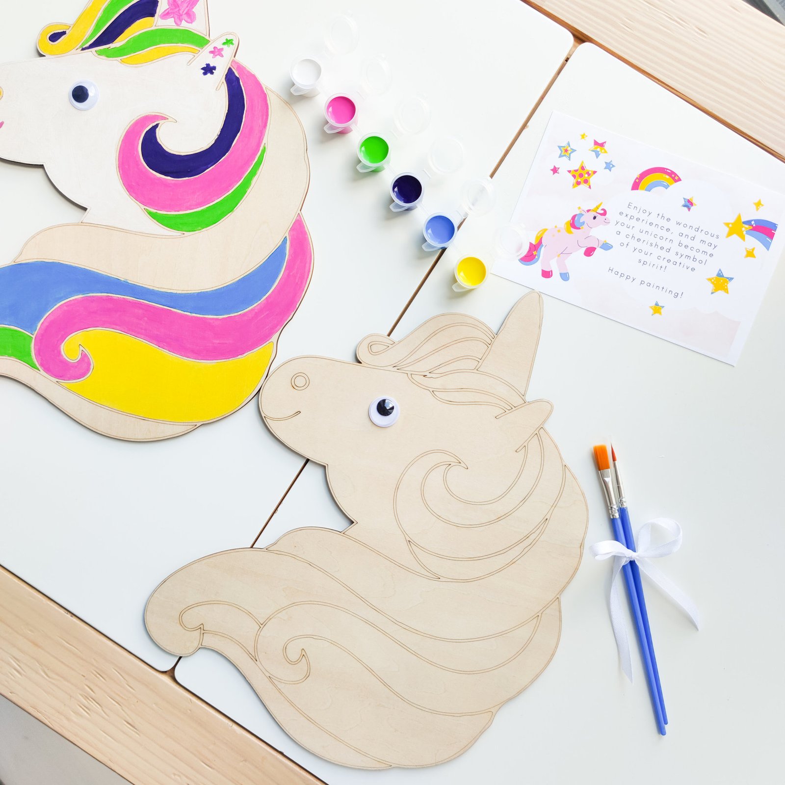 Christmas Tree Pendant unicorn Pendant Wooden DIY Chip Christmas Tree Pendant unicorn Pendant Wooden DIY Chip - Image 1
