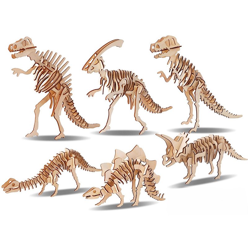 Factory Direct Wholesale Cute Cartoon Dinosaur 3D Jigsaw Puzzle Toys Craft Activities Wood Material Factory Direct Wholesale Cute Cartoon Dinosaur 3D Jigsaw Puzzle Toys Craft Activities Wood Material - Image 1