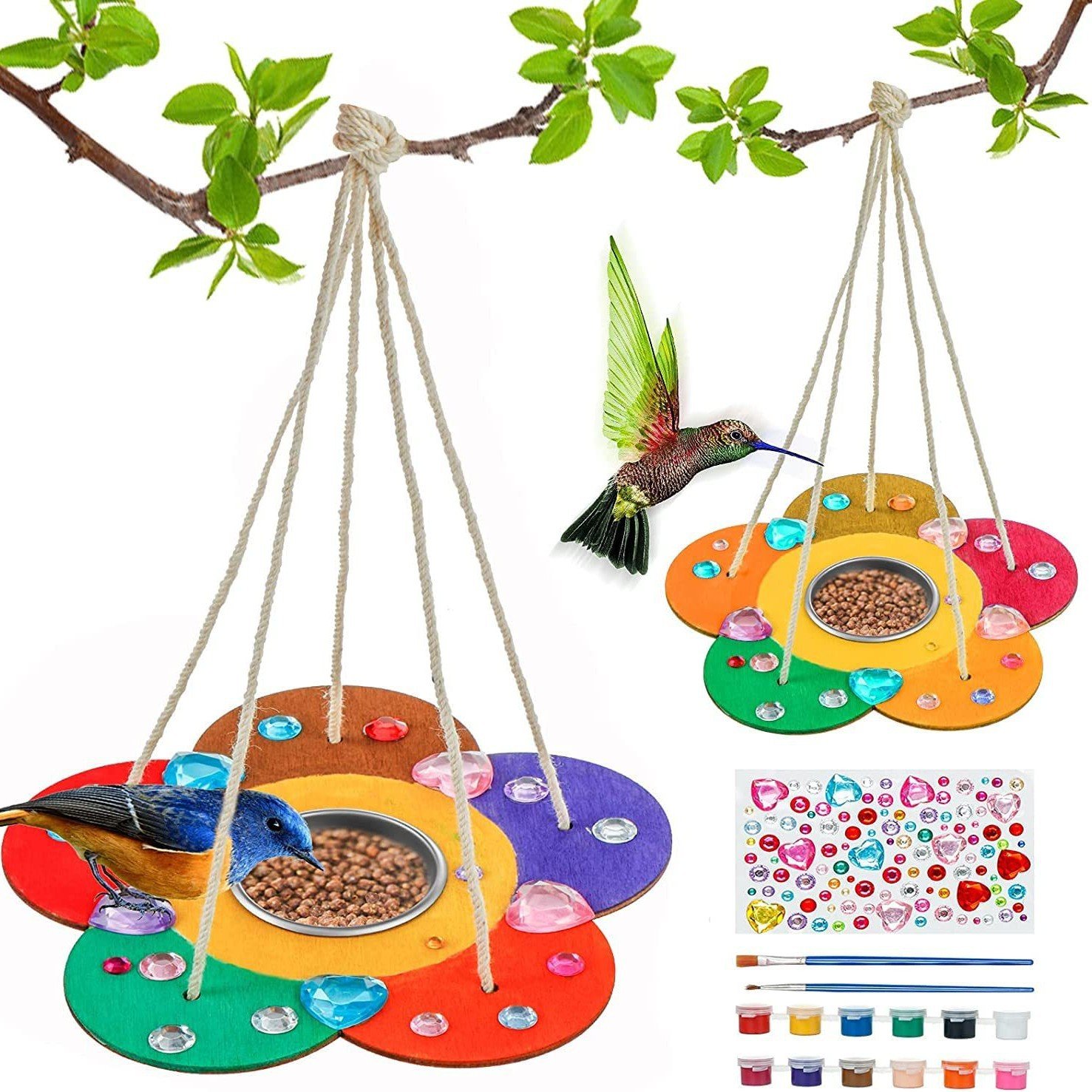 Hot Selling Outdoor Activities DIY Custom Wooden Kids Arts and Crafts Painting Bird Feeders Drawing Kits Hot Selling Outdoor Activities DIY Custom Wooden Kids Arts and Crafts Painting Bird Feeders Drawing Kits - Image 1
