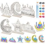 Laser Engraving Hollow Moon Wooden Ornaments Popular Diy Holiday Decoration Tabletop Decoration Wooden Crafts Stars