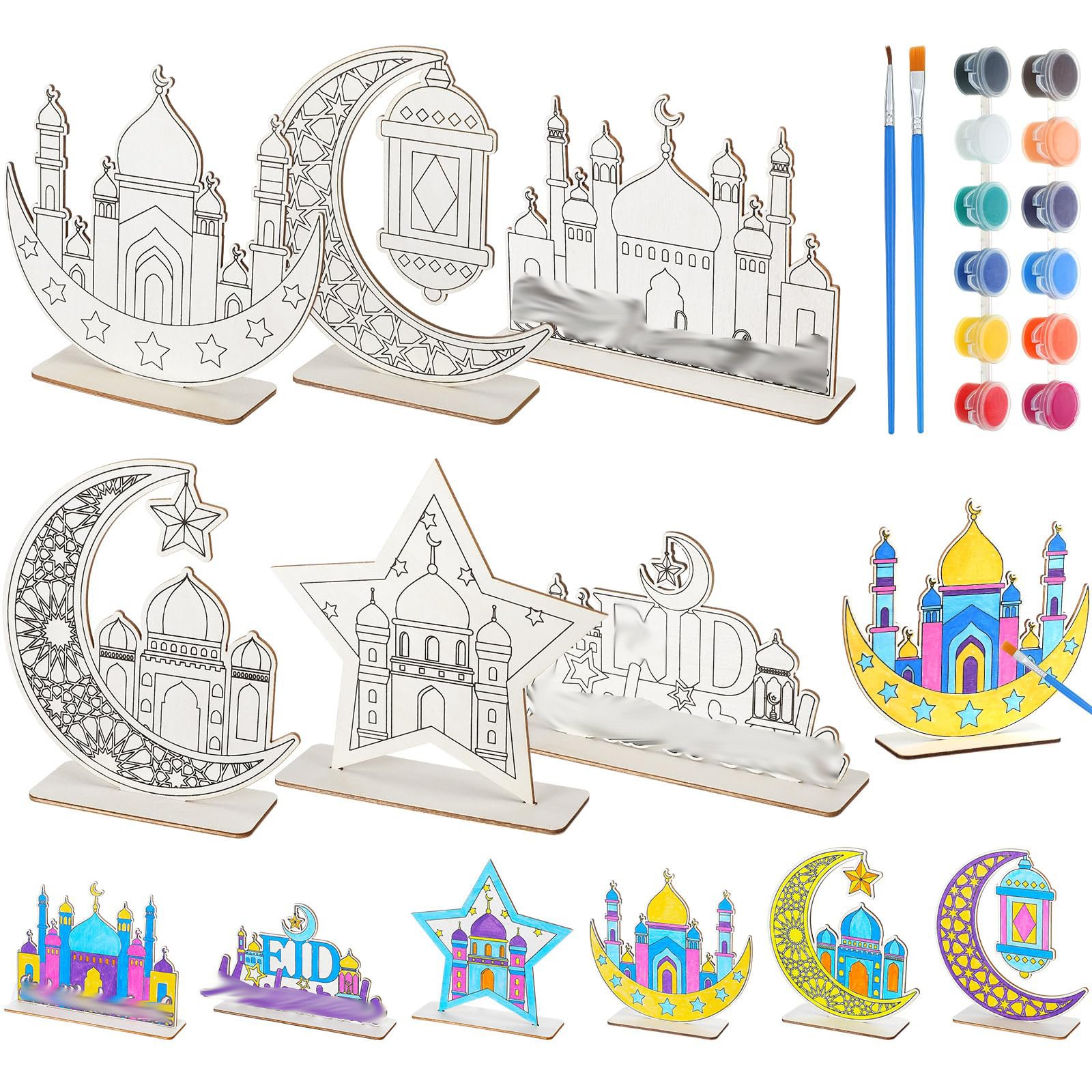 Laser Engraving Hollow Moon Wooden Ornaments Popular Diy Holiday Decoration Tabletop Decoration Wooden Crafts Stars Laser Engraving Hollow Moon Wooden Ornaments Popular Diy Holiday Decoration Tabletop Decoration Wooden Crafts Stars - Image 1