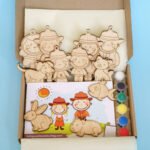 New Arrival Customized Cute Animals Blank Wooden Slices Paint Crafts Diy Craft DIY Crafts Toy for Kids Painting