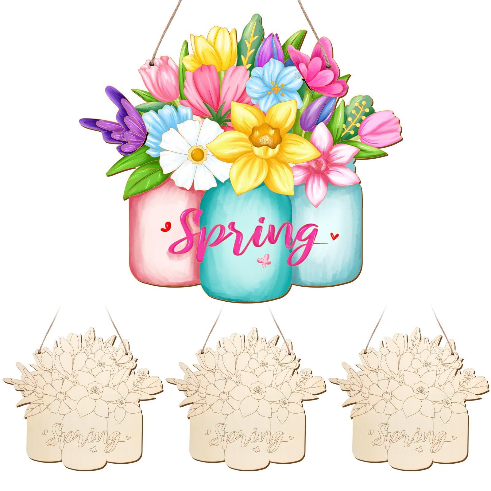Wooden Beehive Wall Hanging Ornament for Easter and Graduation-Folk Art Furniture Decoration Wooden Beehive Wall Hanging Ornament for Easter and Graduation-Folk Art Furniture Decoration - Image 1