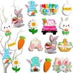 New Arrival Easter Party Decoration 10pcs Pack Happy Easter Rabbit Paper Graduation Valentine's Day Thanksgiving Christmas