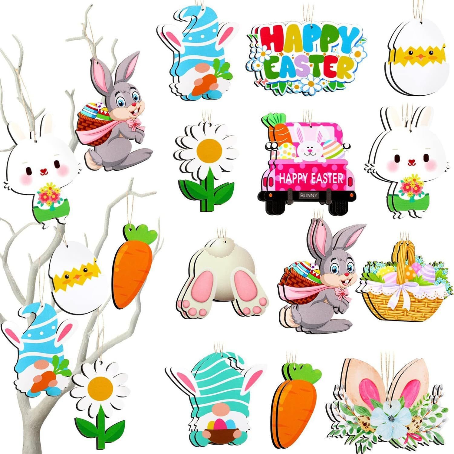 New Arrival Easter Party Decoration 10pcs Pack Happy Easter Rabbit Paper Graduation Valentine's Day Thanksgiving Christmas New Arrival Easter Party Decoration 10pcs Pack Happy Easter Rabbit Paper Graduation Valentine's Day Thanksgiving Christmas - Image 1