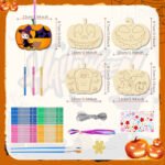 DIY Pumpkin Suncatchers & Wind Chimes Kit, Creative Window Art Projects, Bulk Painting Craft Kits