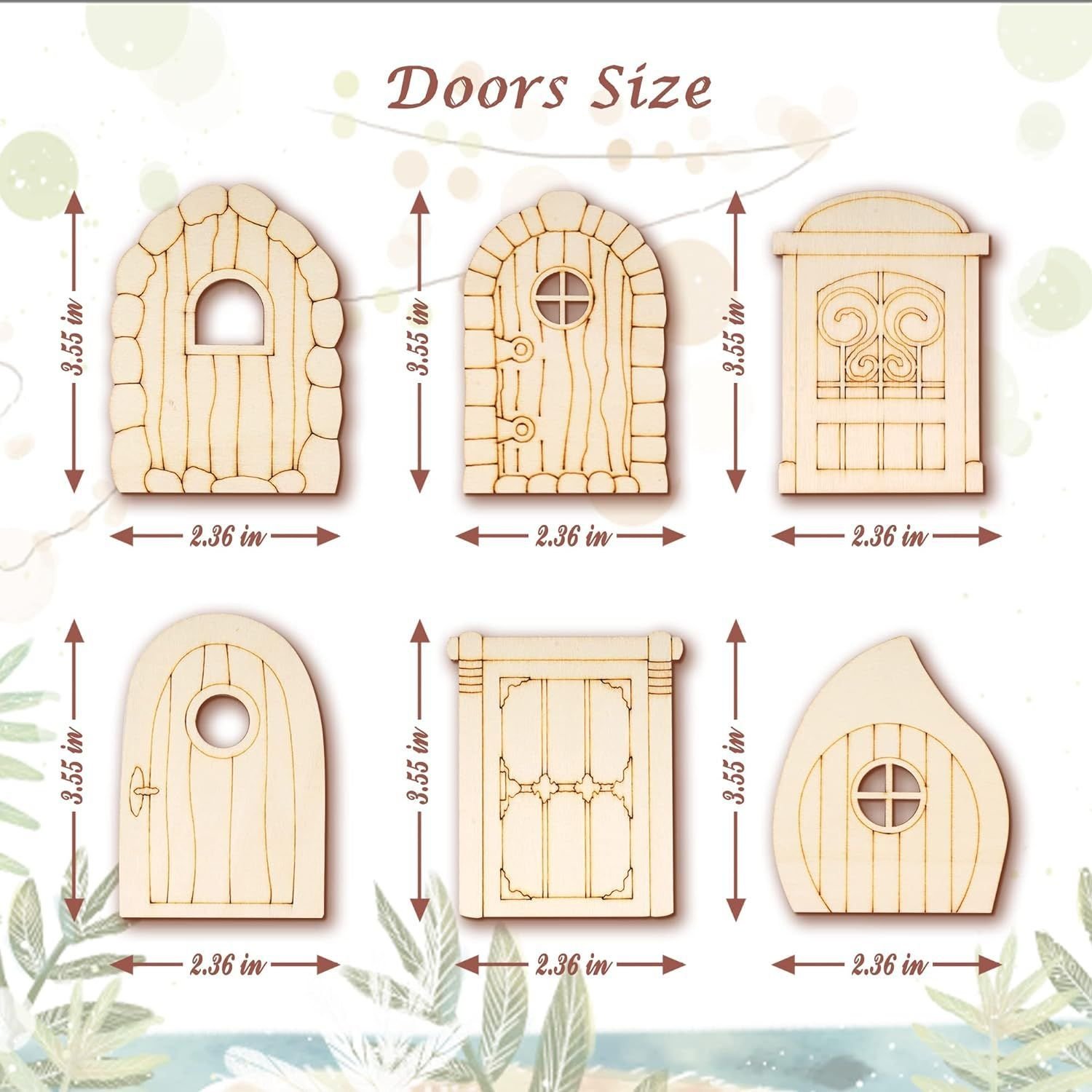 Custom Laser Cut DIY Home Party Garden Decoration Ornament Small Mini Unfinished Blank Wooden Fairy Door Custom Laser Cut DIY Home Party Garden Decoration Ornament Small Mini Unfinished Blank Wooden Fairy Door - Image 1