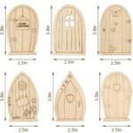24pcs Wooden Fariy Door Dollhouse Elf Fairy DIY Decoration