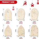 Souvenir Wooden Fairy Door DIY Miniature Painted Reusable Customizable Oval Craft Kit Wall Hanging for Kids