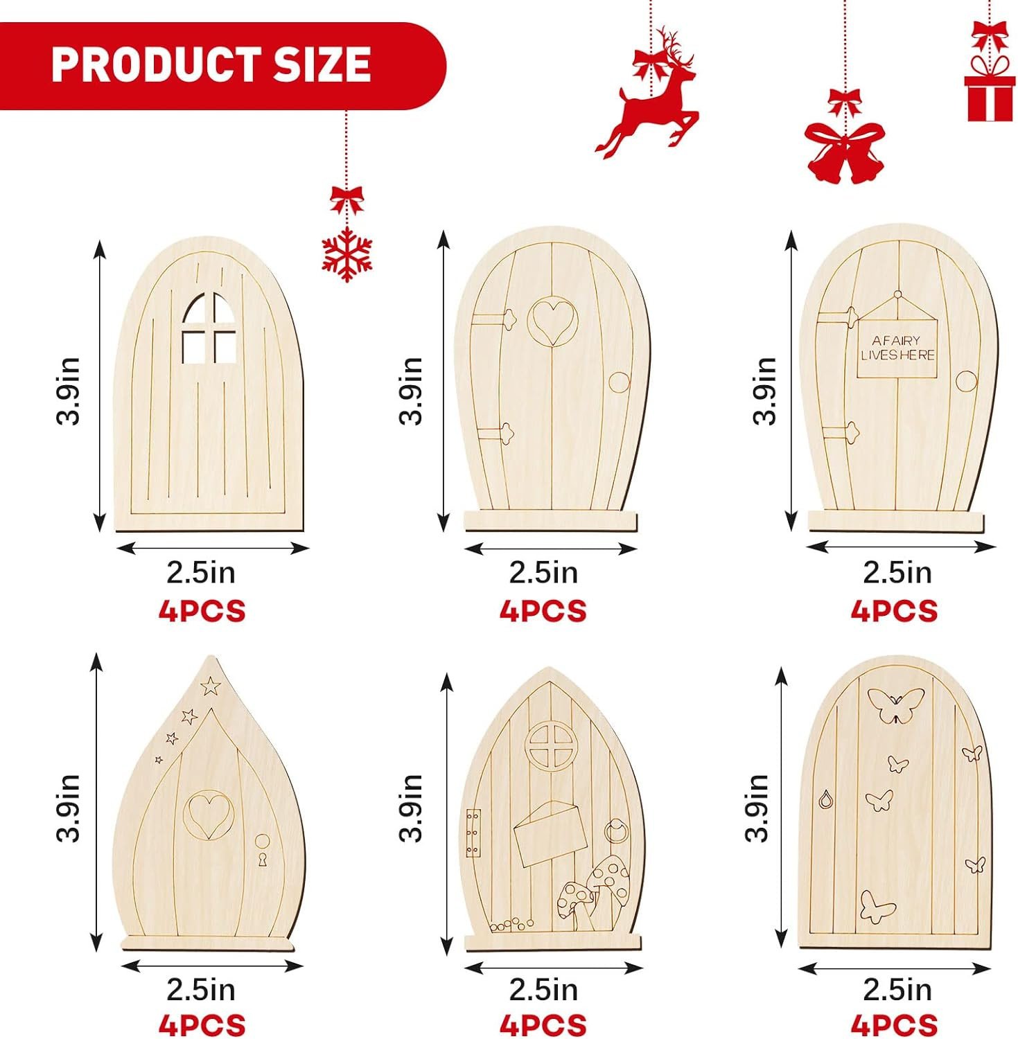 Souvenir Wooden Fairy Door DIY Miniature Painted Reusable Customizable Oval Craft Kit Wall Hanging for Kids Souvenir Wooden Fairy Door DIY Miniature Painted Reusable Customizable Oval Craft Kit Wall Hanging for Kids - Image 1