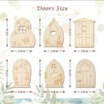 Unpainted Mini Wooden Fairy House Door Craft Blank Christmas Dollhouse Party Decorations for Easter Outdoor Fairy Doors Trees