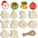 Unfinished Natural Wooden Christmas Ornaments Holiday Folk Art Modern Decor DIY Hand-Painting Graffiti Wall Hanging Easter Craft