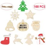 Creative Wood Pendant Eco-Friendly Christmas Tree Holiday Party Home Decoration and Valentine's Day Gift