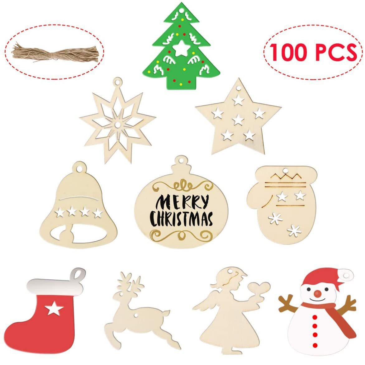 Creative Wood Pendant Eco-Friendly Christmas Tree Holiday Party Home Decoration and Valentine's Day Gift Creative Wood Pendant Eco-Friendly Christmas Tree Holiday Party Home Decoration and Valentine's Day Gift - Image 1