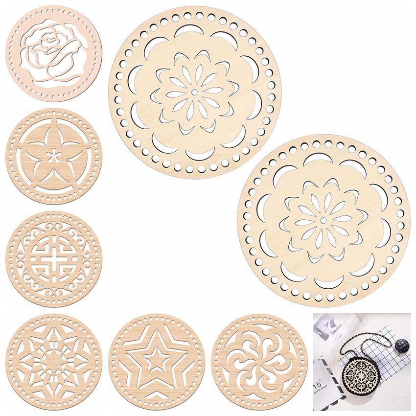 140mm Natural Wooden Basket Bottom Crochet Basket Base for DIY Craft Basket Weaving Supplies Making Home Decoration 140mm Natural Wooden Basket Bottom Crochet Basket Base for DIY Craft Basket Weaving Supplies Making Home Decoration - Image 1