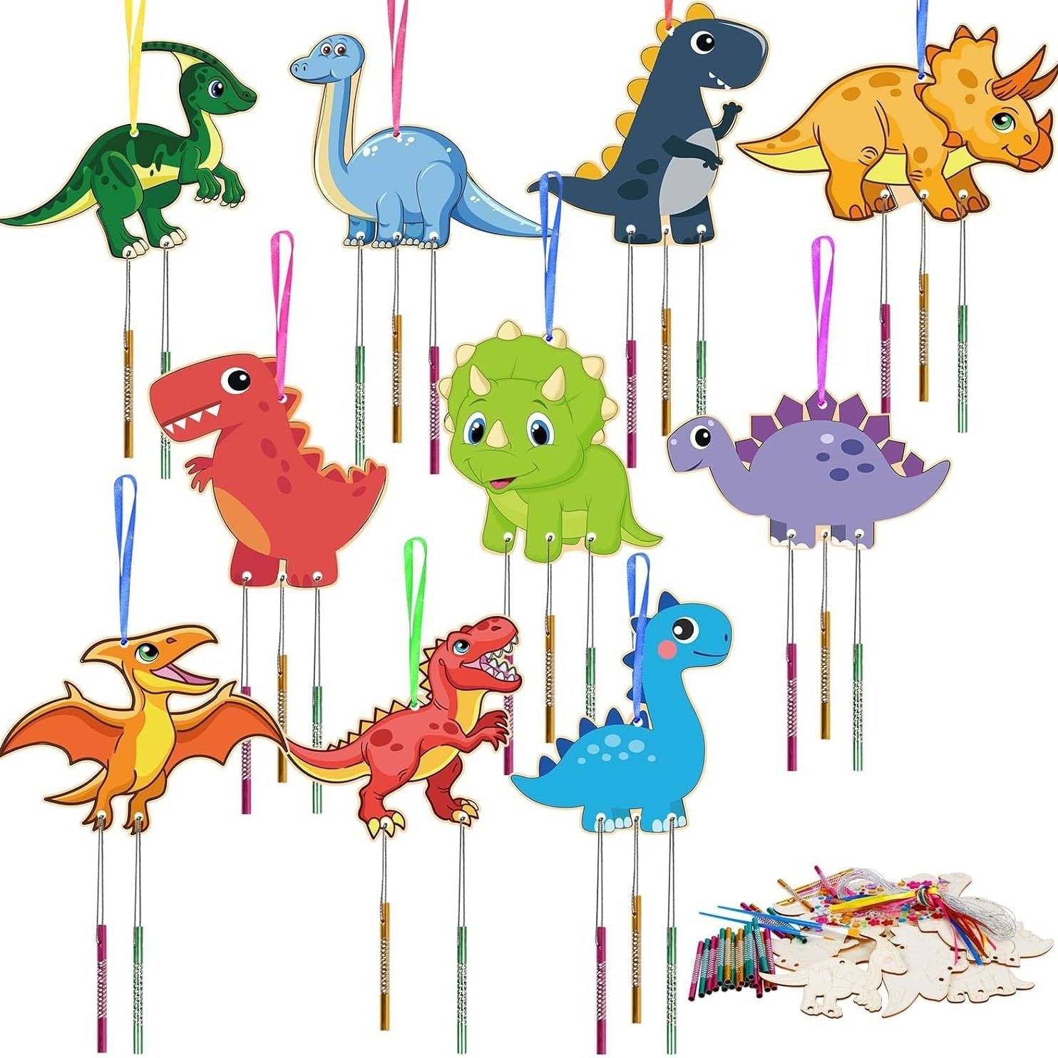 Eco-friendly Winter Essentials Soft DIY Felt Dinosaur Ornaments 8 Designs for Kids for Home Decor for Kids Eco-friendly Winter Essentials Soft DIY Felt Dinosaur Ornaments 8 Designs for Kids for Home Decor for Kids - Image 1