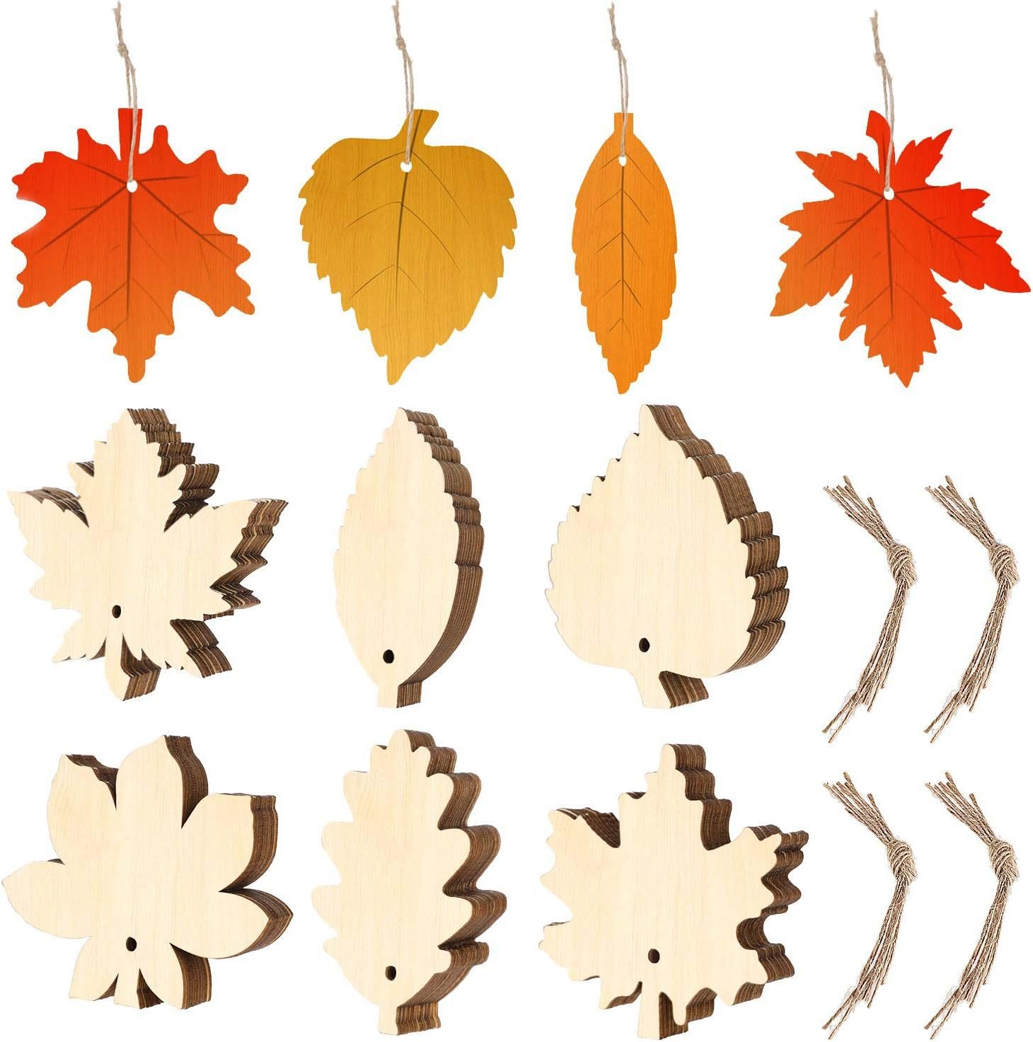 Thanksgiving Christmas Wooden Pendant Handmade Graffiti Wooden Maple Leaf Decoration Blank Woodblock DIY Painting Thanksgiving Christmas Wooden Pendant Handmade Graffiti Wooden Maple Leaf Decoration Blank Woodblock DIY Painting - Image 1