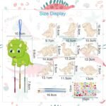 10 Pack Dinosaur Wind Chime Kit for Kids Make You Own Dinosaur Wind Chime DIY Paint Wooden Art and Craft for Kids Art Activity Dinosuar Themed Birthday Party Decoration