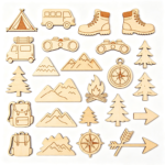 Customized DIY Laser-Cut Blank Wood Slices for Graffiti Hiking Wooden Decor-Hanging Tree Ornaments