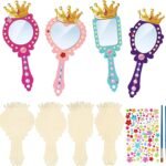 DIY Wooden Mirror Craft for Kids Decorate You Own Butterfly Mirrors for Girls DIY Paint Wooden Hand Mirror