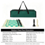 Outdoor Chess Tournament Set Portable Leather Chessboard 3 Sizes Chess and Card Entertainment - Image 7